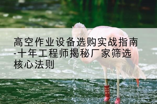 芷江剪叉式升降机厂家-高空作业设备选购实战指南-十年工程师揭秘厂家筛选核心法则