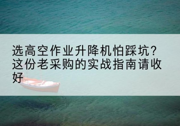 芷江高空作业升降机厂家推荐-选高空作业升降机怕踩坑？这份老采购的实战指南请收好
